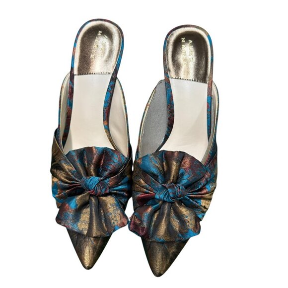 Alex Marie Shoes - Alex Marie Metallic Floral Brocade Pointed Toe Mules | Size 9M NWT